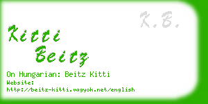 kitti beitz business card